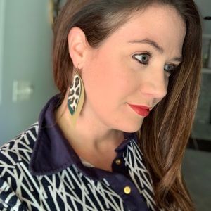 Faux leather earrings